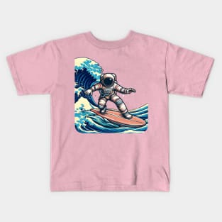 surfing astronaut Kids T-Shirt